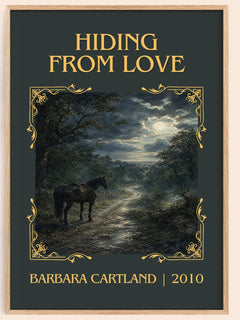 Hiding From Love Classic Book Art Print by Barbara Cartland – book poster
