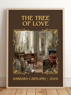The Tree Of Love Classic Book Art Print by Barbara Cartland – framed print leaning on a wooden floor