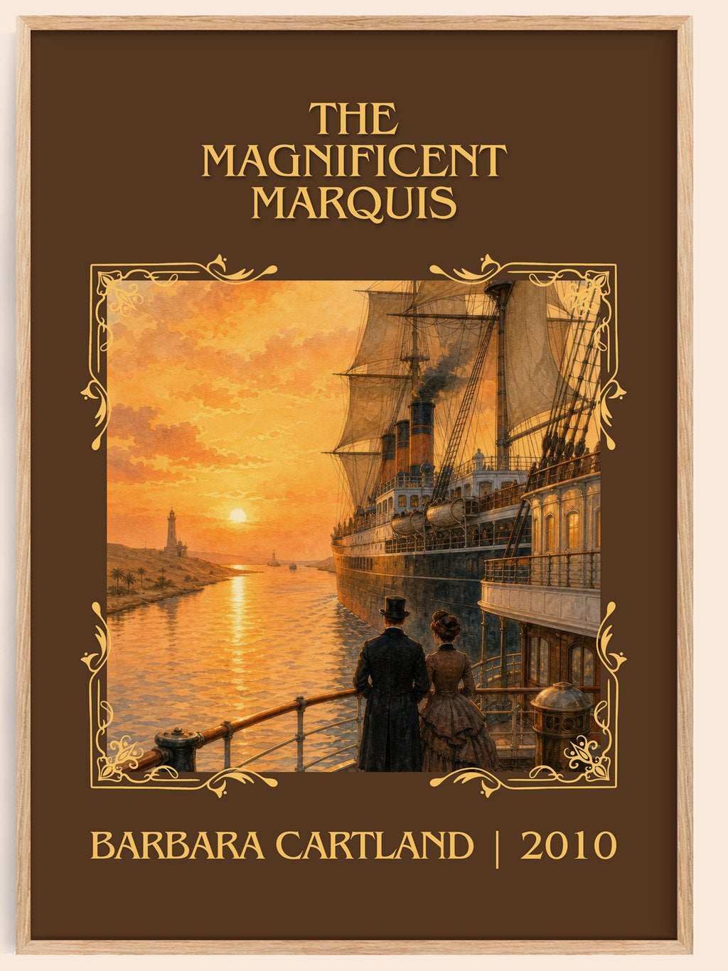 The Magnificent Marquis Classic Book Art Print by Barbara Cartland – book poster