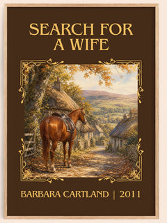 Search For A Wife Classic Book Art Print by Barbara Cartland – book poster