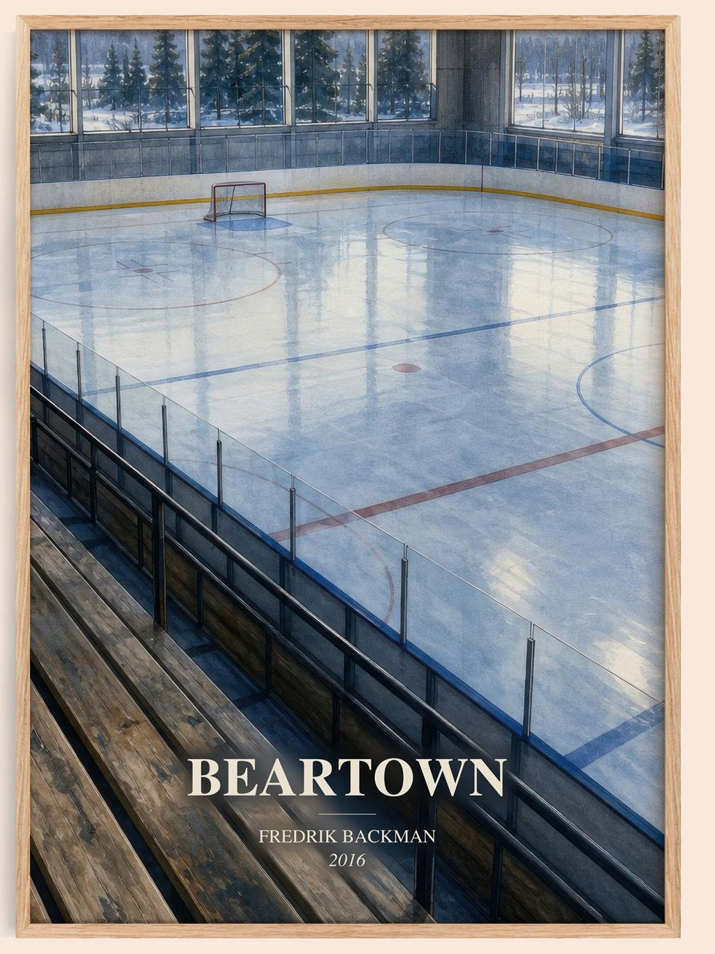 Beartown watercolour book poster by Fredrik Backman – framed literary art print