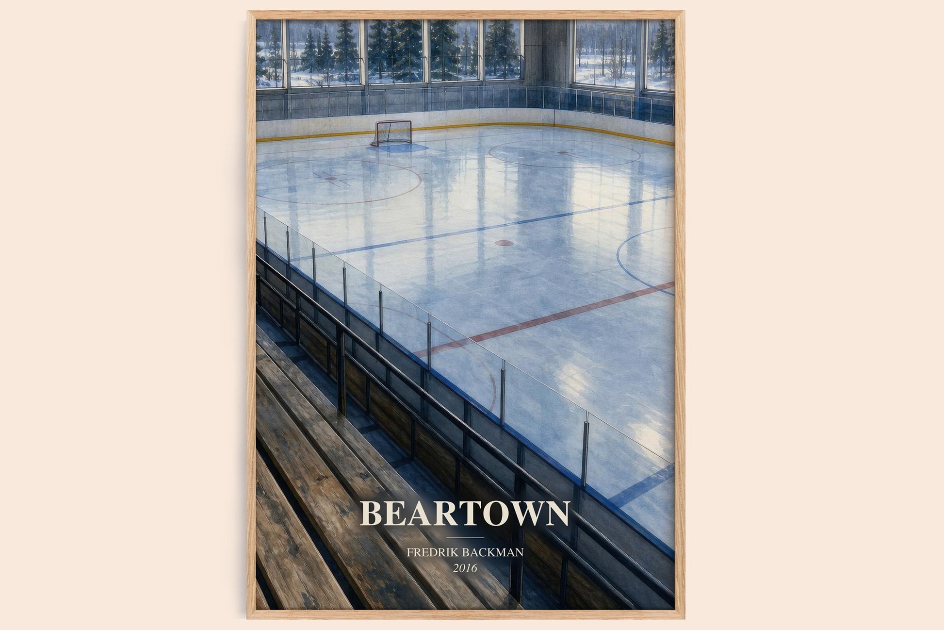 Beartown watercolour book poster by Fredrik Backman – framed literary art print