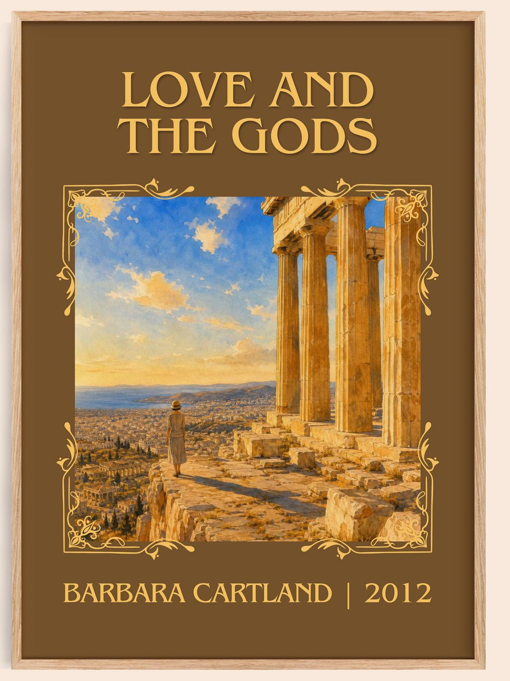 Love And The Gods Classic Book Art Print by Barbara Cartland – book poster
