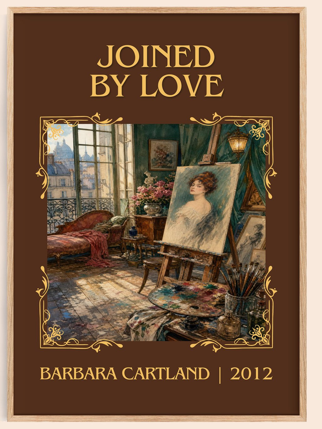 Joined By Love Classic Book Art Print by Barbara Cartland – book poster