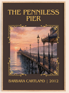The Penniless Pier Classic Book Art Print by Barbara Cartland – book poster