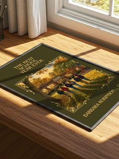 The Best School Year Ever Classic Book Art Print by Barbara Robinson – print on a sunlit desk