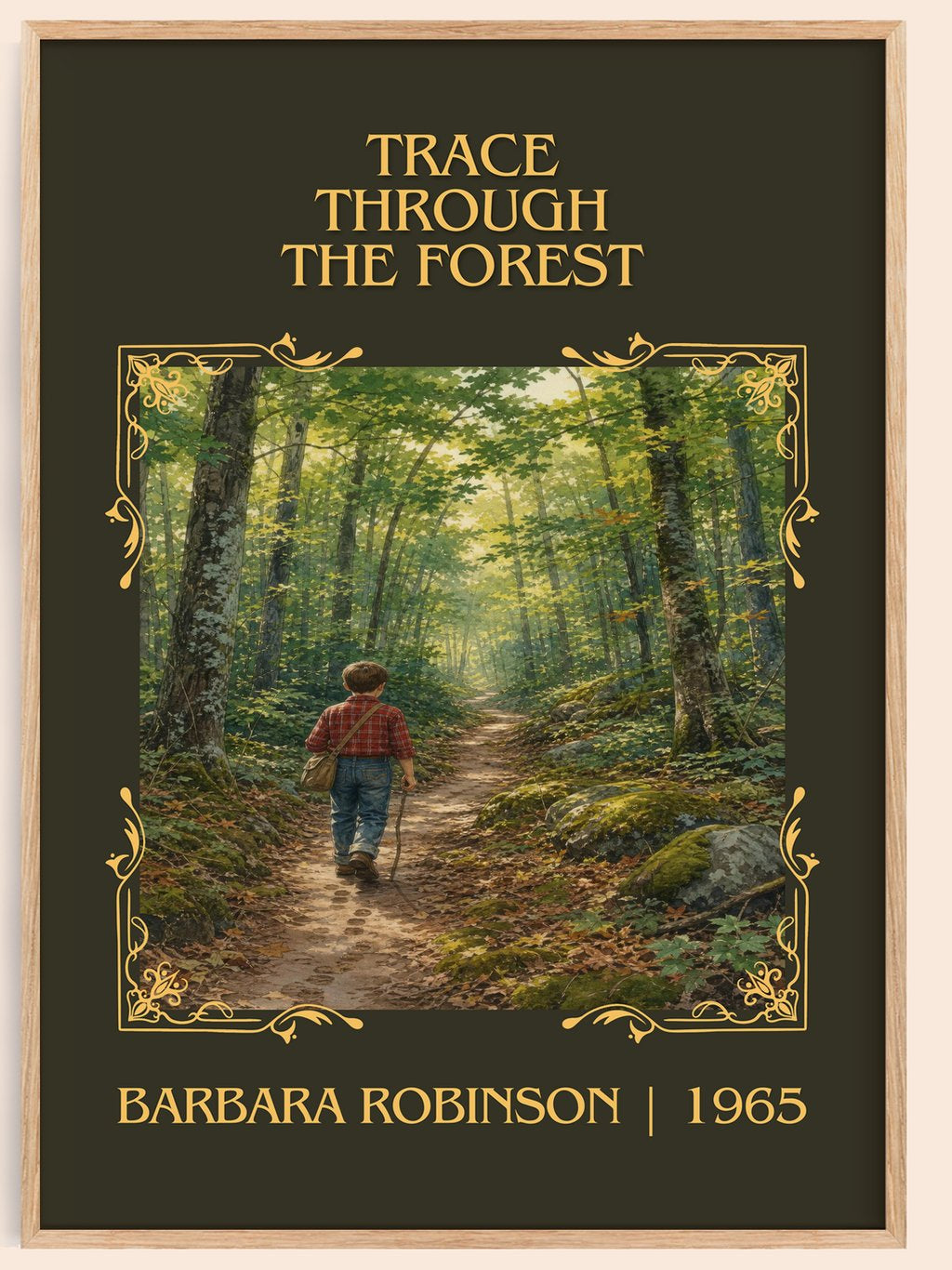 Trace Through The Forest Classic Book Art Print by Barbara Robinson – book poster