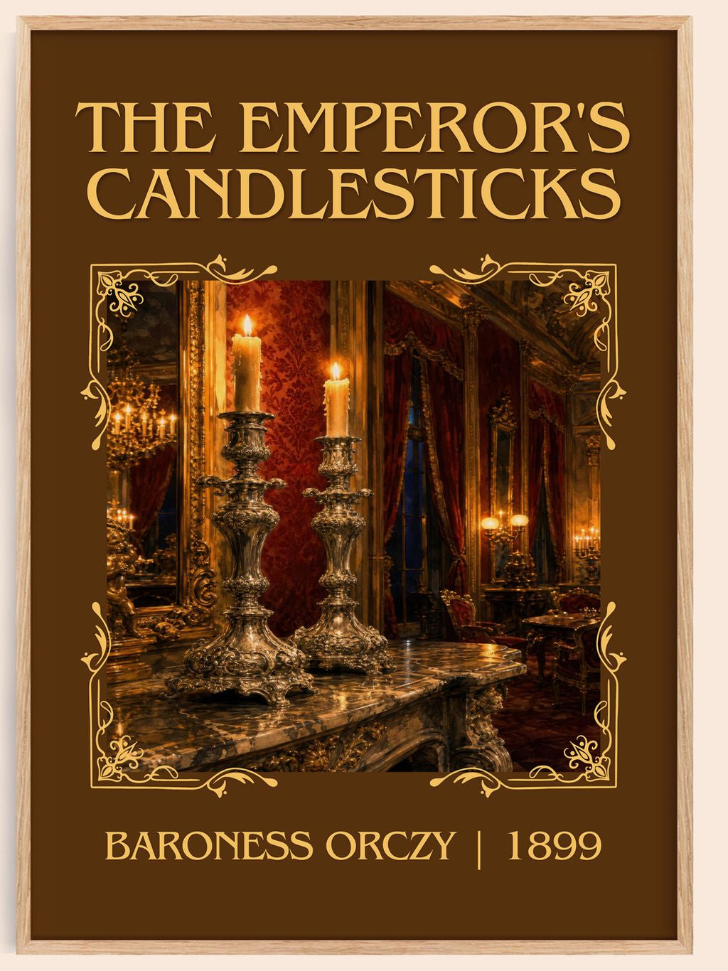 The Emperor'S Candlesticks Classic Book Art Print by Baroness Orczy – book poster