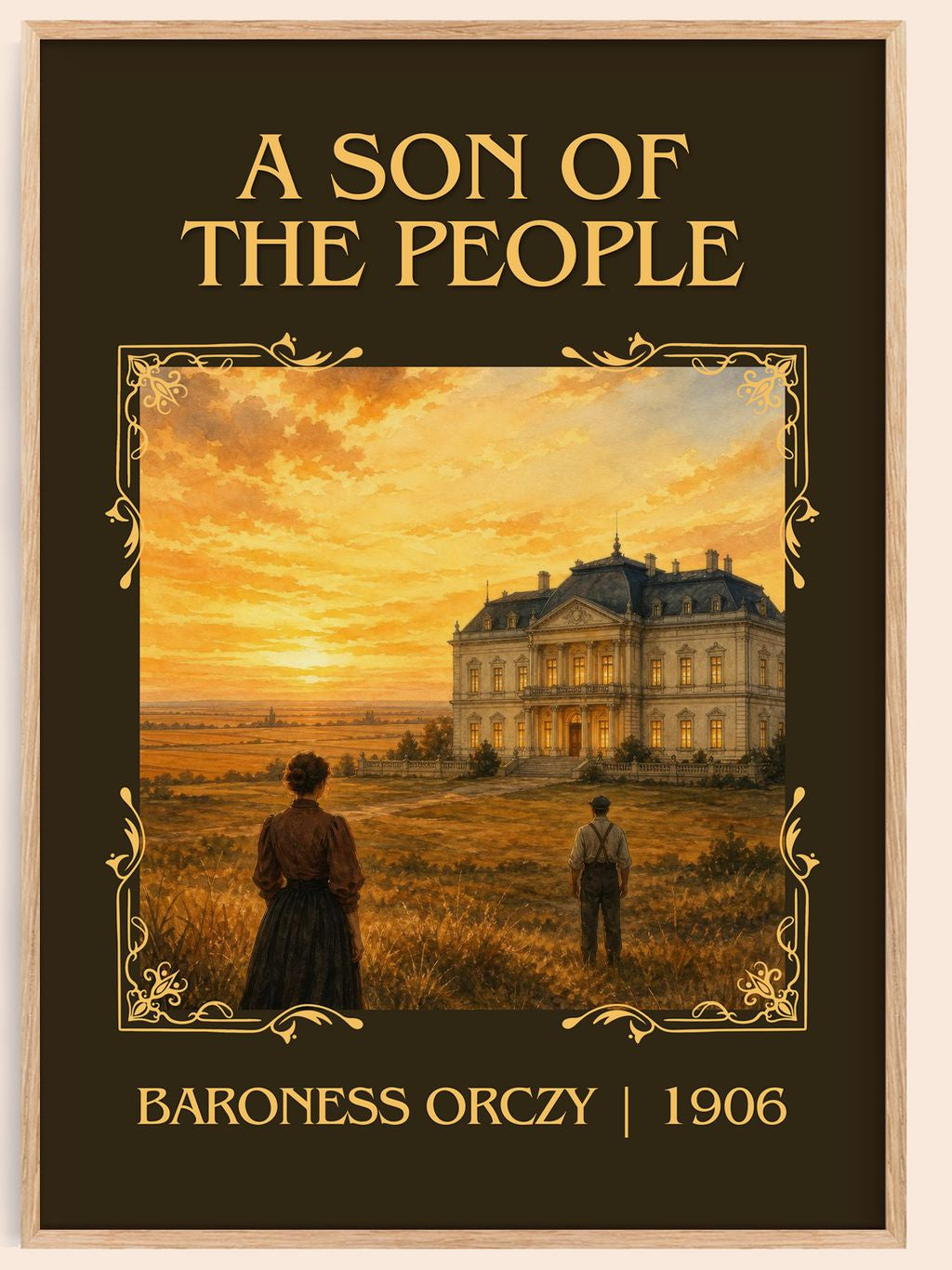 A Son Of The People Classic Book Art Print by Baroness Orczy – book poster