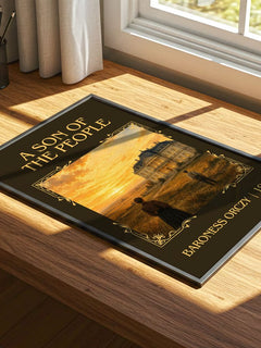 A Son Of The People Classic Book Art Print by Baroness Orczy – print on a sunlit desk