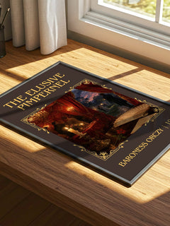 The Elusive Pimpernel Classic Book Art Print by Baroness Orczy – print on a sunlit desk