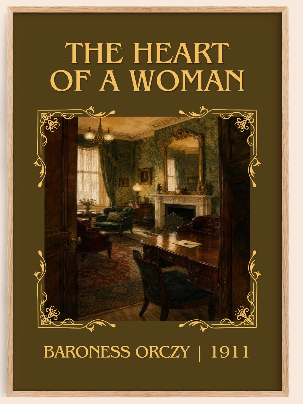 The Heart Of A Woman Classic Book Art Print by Baroness Orczy – book poster