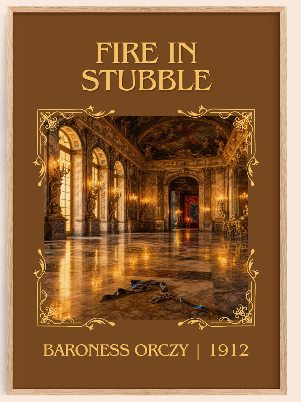 Fire In Stubble Classic Book Art Print by Baroness Orczy – book poster