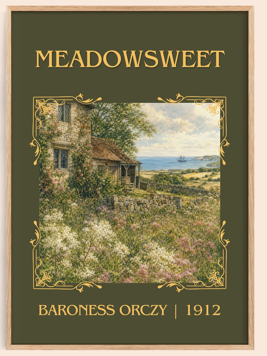 Meadowsweet Classic Book Art Print by Baroness Orczy – book poster