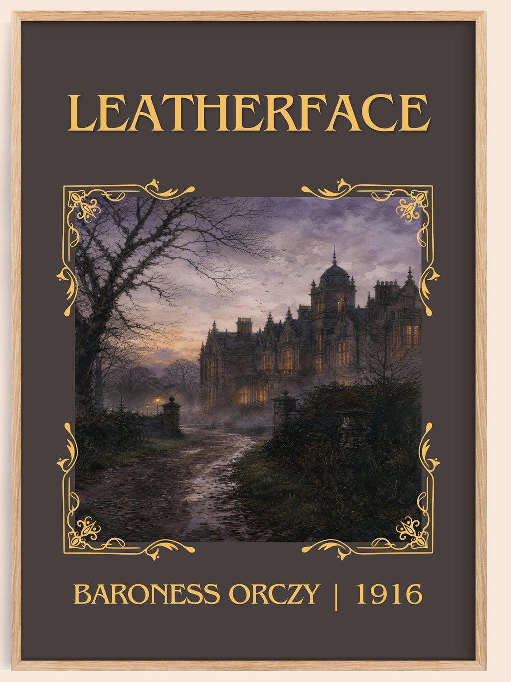 Leatherface Classic Book Art Print by Baroness Orczy – book poster