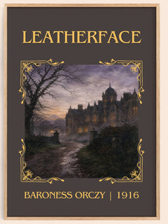 Leatherface Classic Book Art Print by Baroness Orczy – book poster