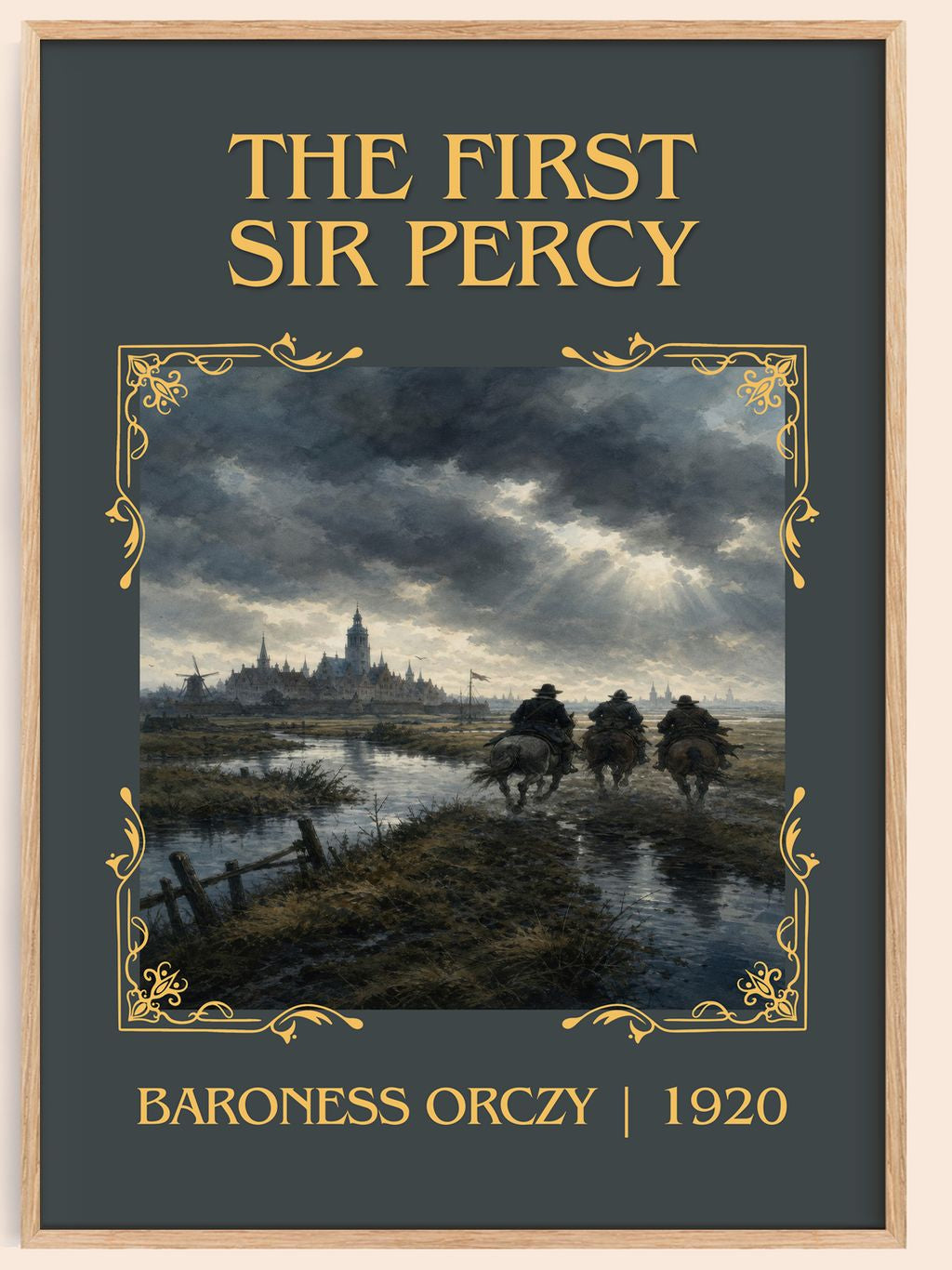 The First Sir Percy Classic Book Art Print by Baroness Orczy – book poster