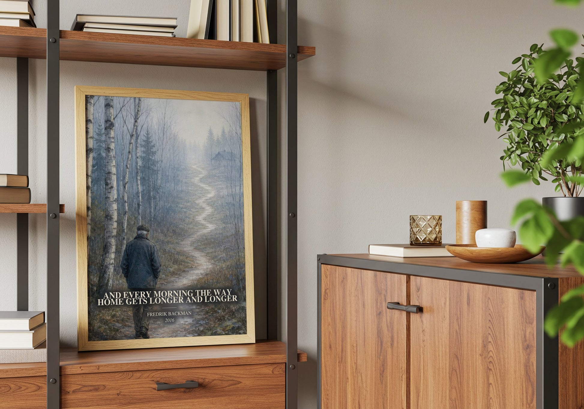 And Every Morning The Way Home Gets Longer And Longer book watercolour illustration paper finish options – matte satin gloss