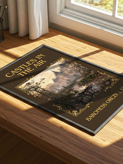 Castles In The Air Classic Book Art Print by Baroness Orczy – print on a sunlit desk