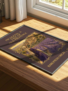 Nicolette: A Tale Of Old Provence Classic Book Art Print by B. Orczy – print on a sunlit desk