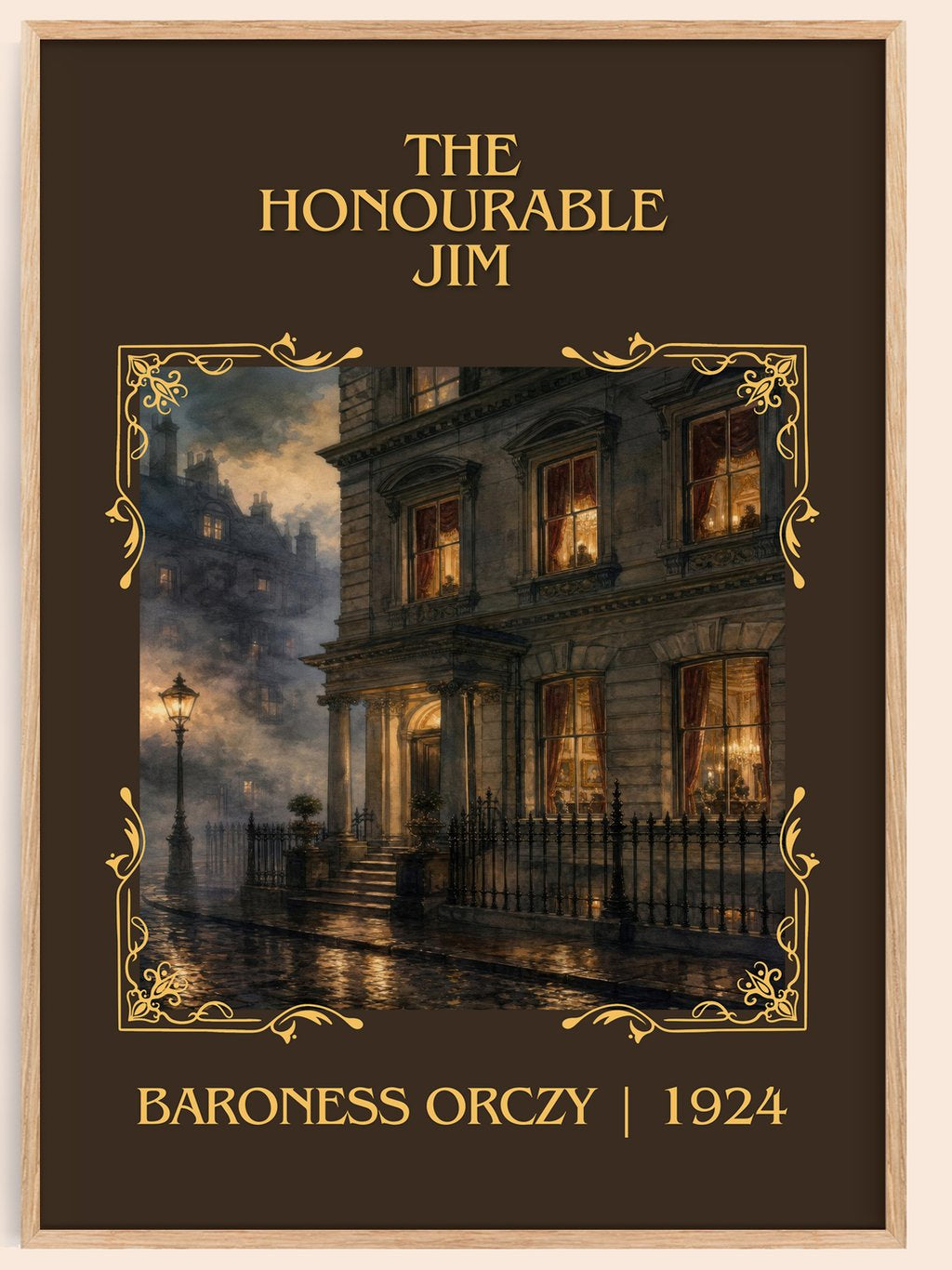 The Honourable Jim Classic Book Art Print by Baroness Orczy – book poster