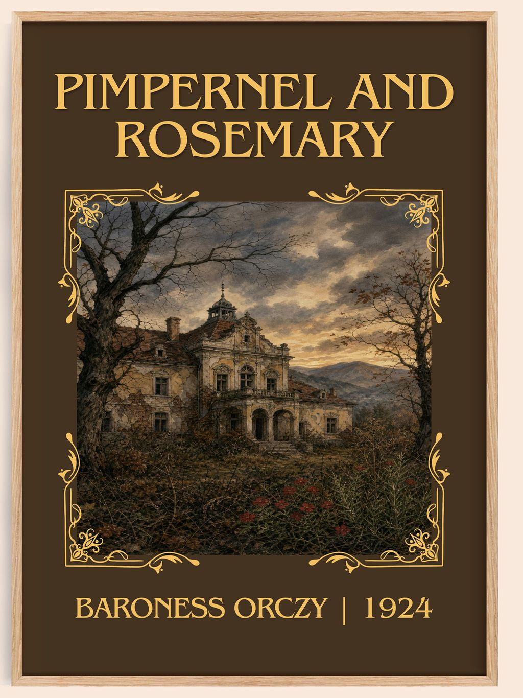 Pimpernel And Rosemary Classic Book Art Print by Baroness Orczy – book poster
