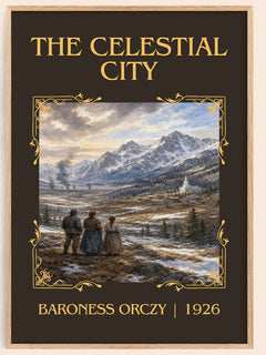The Celestial City Classic Book Art Print by Baroness Orczy – book poster