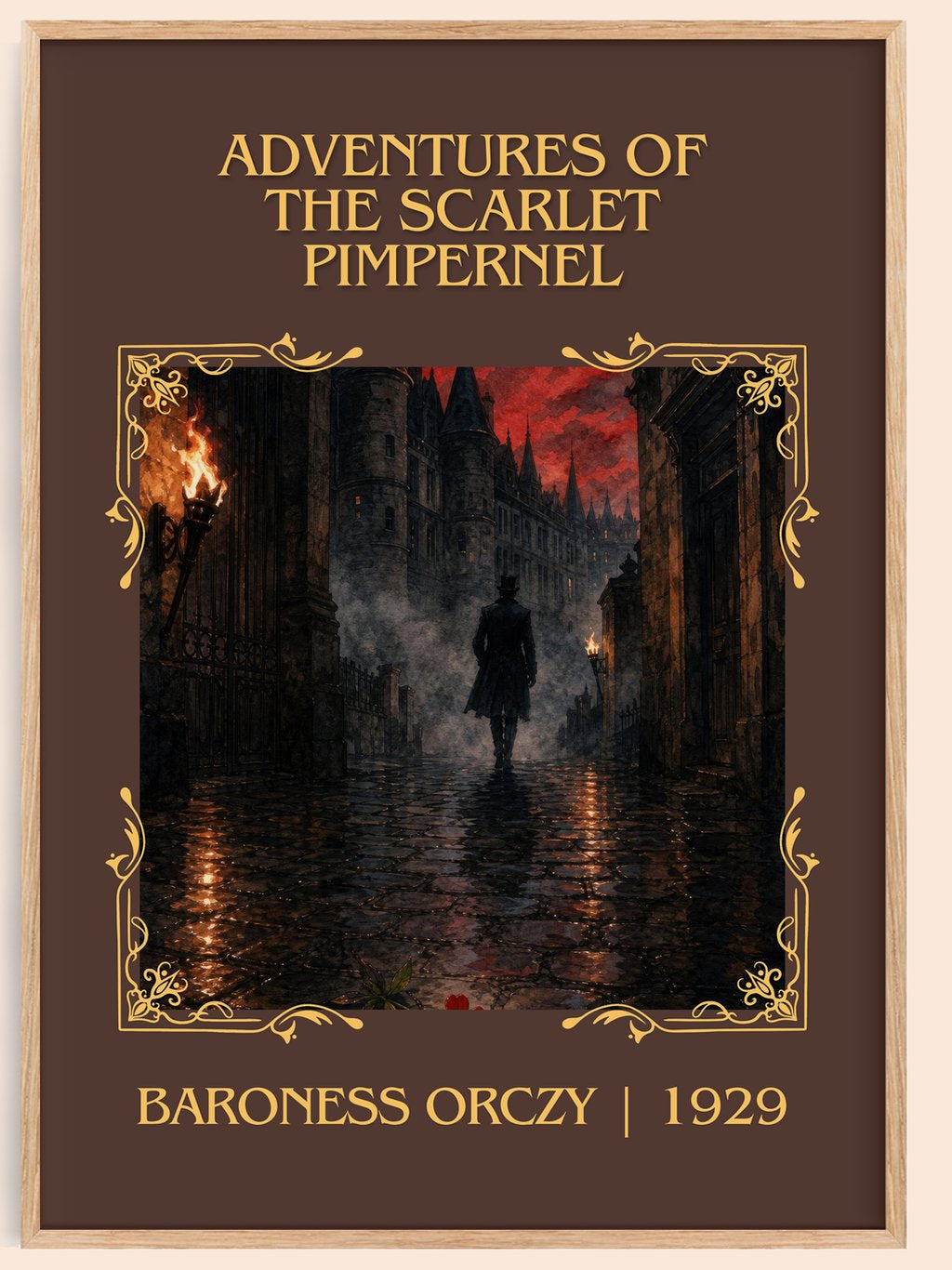 Adventures Of The Scarlet Pimpernel Classic Book Art Print by B. Orczy – book poster
