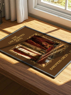 The Uncrowned King Classic Book Art Print by Baroness Orczy – print on a sunlit desk
