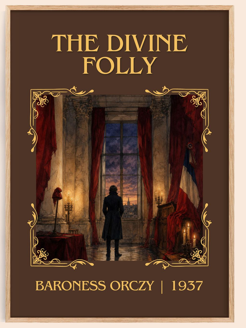 The Divine Folly Classic Book Art Print by Baroness Orczy – book poster