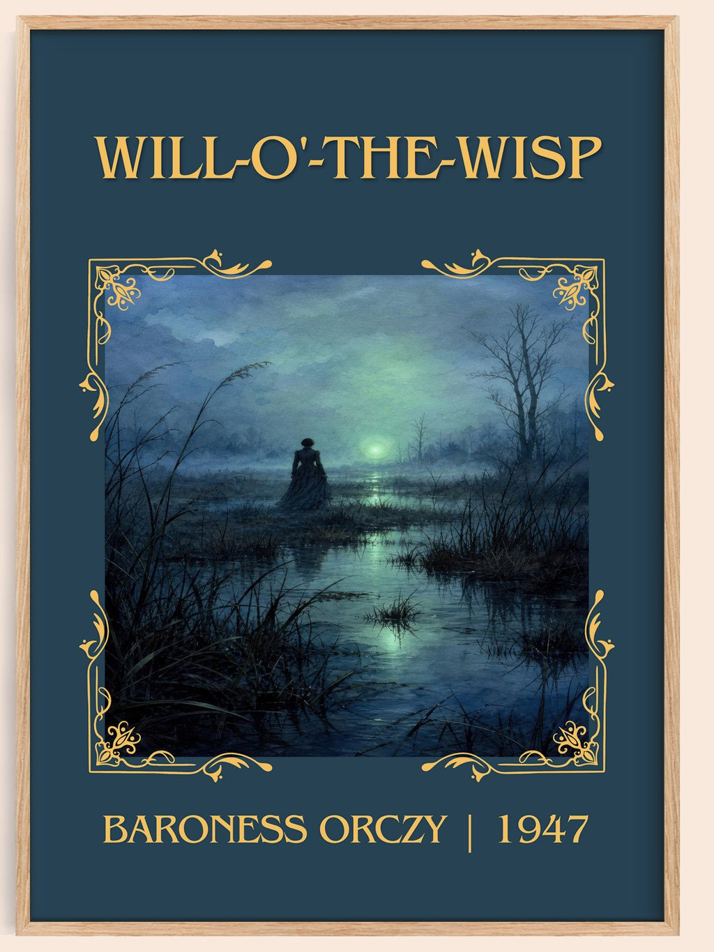 Will-O'-The-Wisp Classic Book Art Print by Baroness Orczy – book poster
