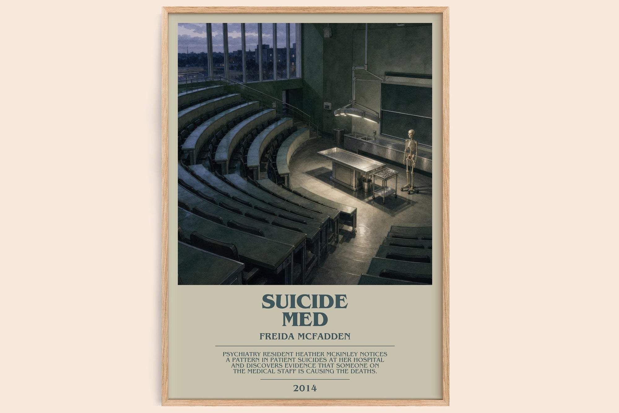 Suicide Med bookish book poster by Freida Mcfadden – framed literary art print