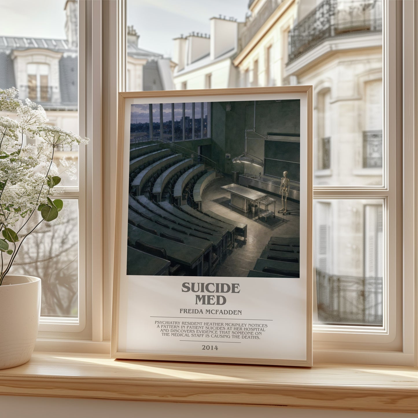 Suicide Med bookish poster colour and style options – Freida Mcfadden book art