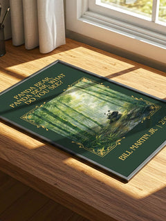 Panda Bear, Panda Bear, What Do You See? Classic Book Art Print – print on a sunlit desk