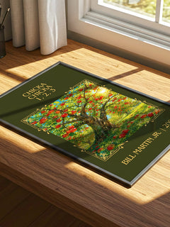 Chicka Chicka 1, 2, 3 Classic Book Art Print by Bill Martin Jr. – print on a sunlit desk
