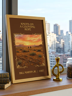 Knots On A Counting Rope Classic Book Art Print by Bill Martin Jr. – framed print on a city-view windowsill