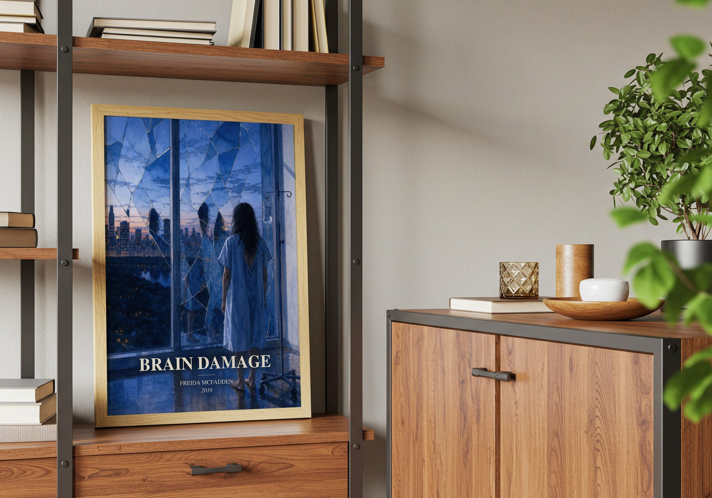 Brain Damage book watercolour illustration paper finish options – matte satin gloss