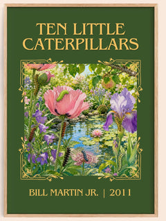 Ten Little Caterpillars Classic Book Art Print by Bill Martin Jr. – book poster