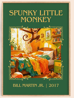 Spunky Little Monkey Classic Book Art Print by Bill Martin Jr. – book poster