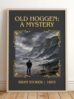 Old Hoggen: A Mystery Classic Book Art Print by Bram Stoker – framed print leaning on a wooden floor