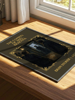 The Coming Of Abel Behenna Classic Book Art Print by Bram Stoker – print on a sunlit desk