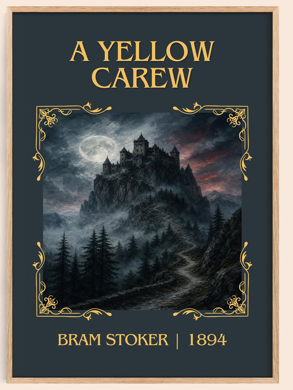 A Yellow Carew Classic Book Art Print by Bram Stoker – book poster