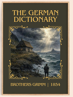 The German Dictionary Classic Book Art Print by Brothers Grimm – book poster