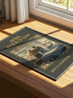 April Fool'S Day Classic Book Art Print by Bryce Courtenay – print on a sunlit desk