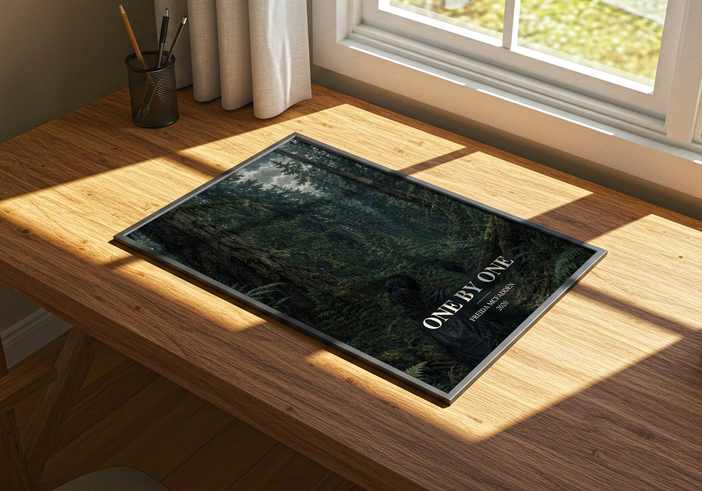 One By One watercolour book poster framed on wall – thriller wall art