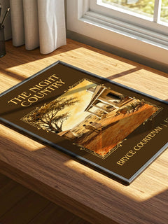 The Night Country Classic Book Art Print by Bryce Courtenay – print on a sunlit desk