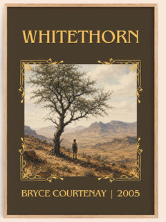 Whitethorn Classic Book Art Print by Bryce Courtenay – book poster