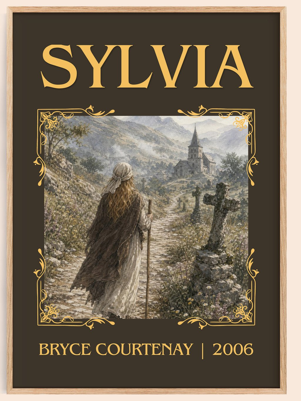 Sylvia Classic Book Art Print by Bryce Courtenay – book poster