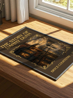 The Story Of Danny Dunn Classic Book Art Print by Bryce Courtenay – print on a sunlit desk