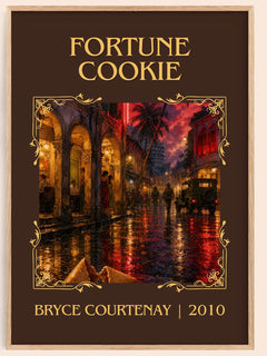 Fortune Cookie Classic Book Art Print by Bryce Courtenay – book poster